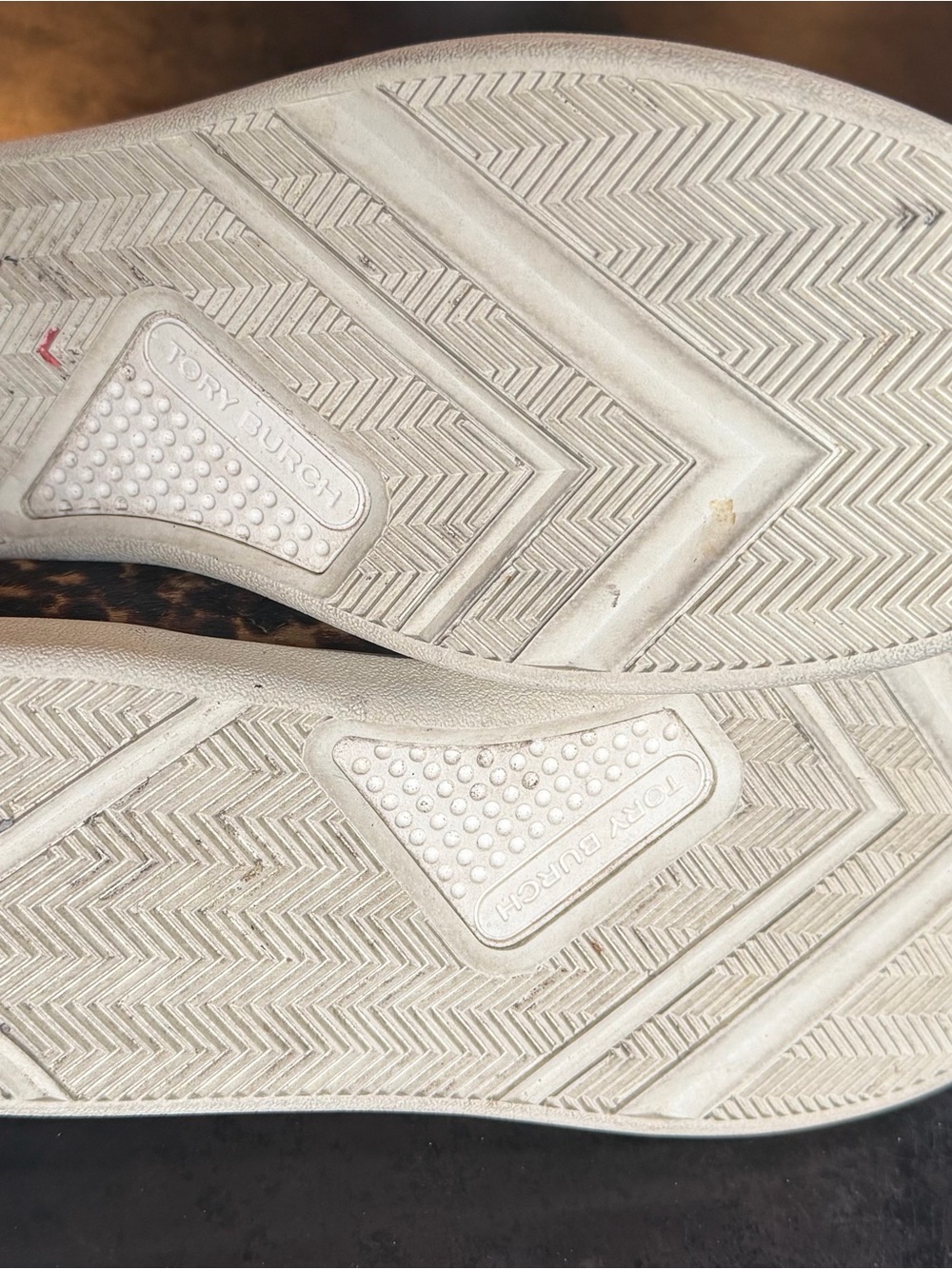 Tory Burch Leopard Print Sneakers in Brown and Cream - Picture 3 of 4